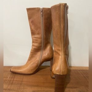 Steve Madden 8-1/2B Honey Leather Boots. Good condition.